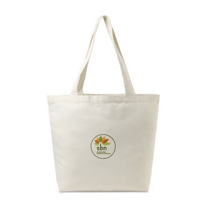 AWAREâ„¢ Recycled Cotton Shopper Tote with Interior Zip Pocket - Natural