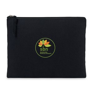 AWAREâ„¢ Recycled Cotton Zippered Pouch - Black
