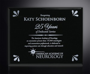 Aberdeen Black Laser Plaque 8" x 10"