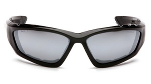 Black Frame with Silver Mirror Anti-Fog Lens