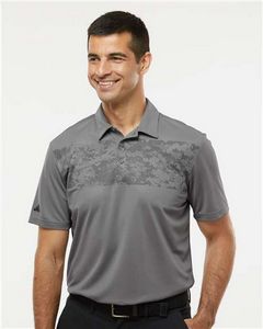 AdidasÂ® Camo Chest Print Polo