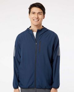 AdidasÂ® Hooded Full Zip Windbreaker