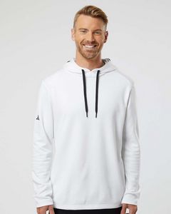 AdidasÂ® Textured Mixed Media Hooded Sweatshirt