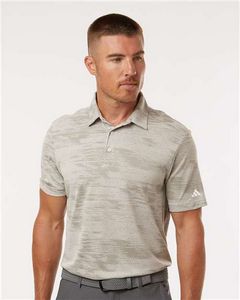 AdidasÂ® Ultimate365 Textured Striped Polo Shirt