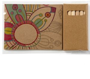 Adult Coloring Book & 6-Color Pencil Set To-Go