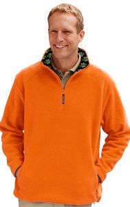 Adult Polar Fleece Pullover Jacket w/Sublimated Collar