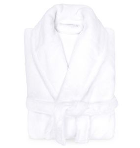 Adult Robes - Solid - Kapuaâ„¢ Cotton Velour - White - S/M