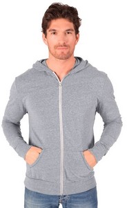 Adult Triblend Contrast Zip Front Hoodie