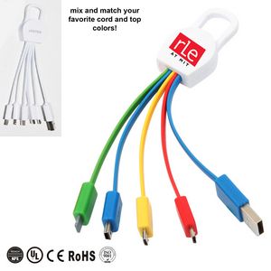 Advanced 4 In 1 Carabiner Usb Charging Cable With Type C Port