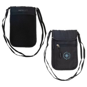 AeroLOFTÂ® Jet Black Safety Organizer Neck Wallet