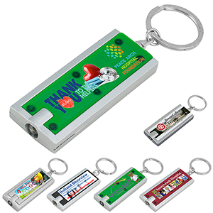"Akari" PhotoImageÂ® Full-Color Imprint Slim Keyholder Keylight w/Bright White LED Light