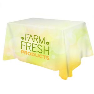 All Over Full Color Dye Sub Table Cover - flat poly 3-sided