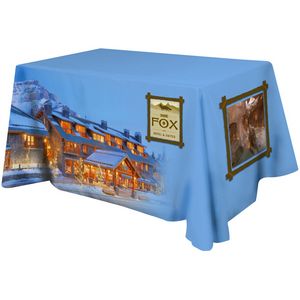 All Over Full Color Dye Sub Table Cover - flat poly 3-sided