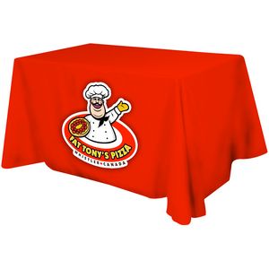 All Over Full Color Dye Sub Table Cover - flat poly 4-sided