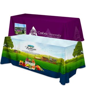 All Over Full Color Dye Sub Table Cover - flat poly 4-sided