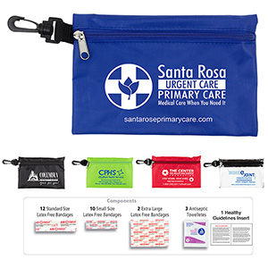 "All-You-Need" 28 Piece Multiple Bandage First Aid Kit in Supersized Zipper Pouch