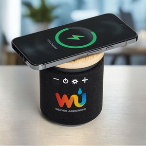 Amitola Color Changing LED Speaker w/Wireless Charger