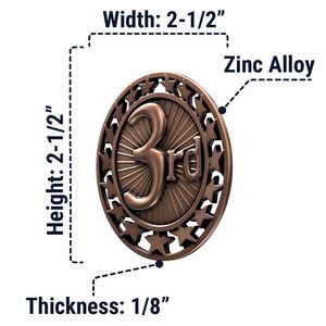 Antique 3rd Place Star Medal (2-1/2")