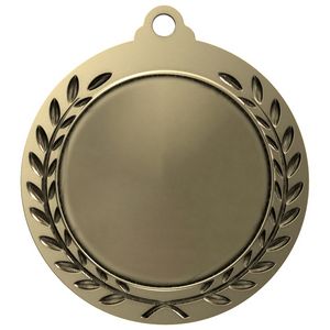 Antique Perfect Attendance Wreath Award Medallion (2-3/4")