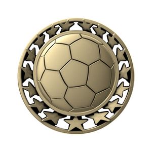 Antique Soccer Star Medal (2-1/2")