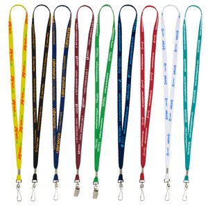 "Aurora" 3/8" Super Soft Polyester Silkscreen Lanyard (Overseas Production 8-10 Weeks)