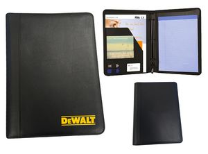 Author Premium Padfolio W/ 3 Ring Binders - Leatherette