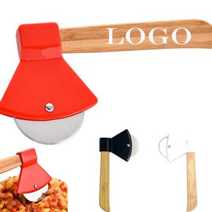 Axe Pizza Cutter With Wooden Handle