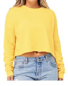BELLA + CANVASÂ® Women's Crop Crew Fleece