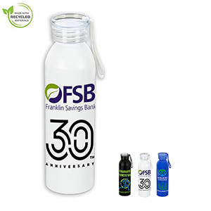 "BENDER" 22 OZ Recycled RPET Aluminum Bottle With Carry Strap Lid