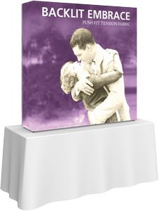 Backlit Embrace 5 ft. Tabletop Display Double-Sided