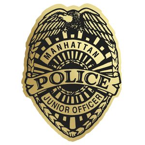 Badge Sticker on Roll | Police | 2 3/8" x 3 1/16" | Foil Papers