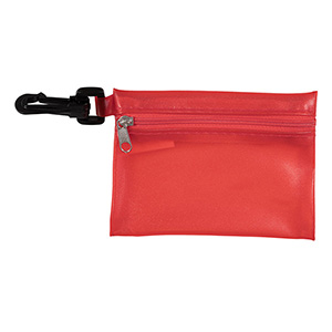 "Bali" Translucent Zipper Storage Pouch w/Plastic Hook