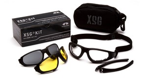 Ballistic interchangeable H2X anti-fog lenses. Black nylon case. Interchangeable temples included.