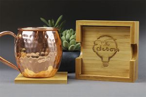 Bamboo Coaster Set