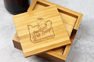 Bamboo Coaster Set