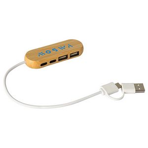 Bamboo Dual Port USB & Type-C Hub
