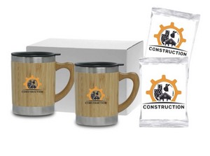Bamboo Mugs with Cocoa