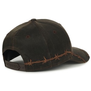 Barbed-Wire Embroidered Solid Back Hat
