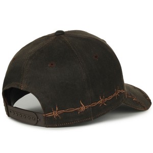 Barbed-Wire Embroidered Solid Back Hat
