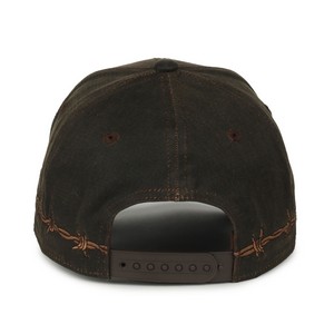Barbed-Wire Embroidered Solid Back Hat