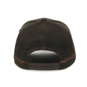 Barbed-Wire Embroidered Solid Back Hat