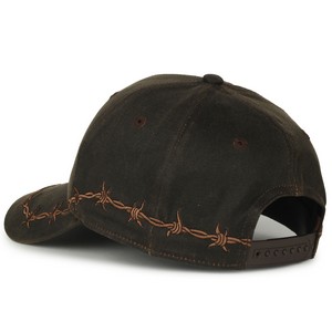 Barbed-Wire Embroidered Solid Back Hat