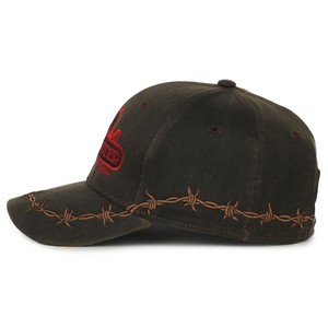 Barbed-Wire Embroidered Solid Back Hat
