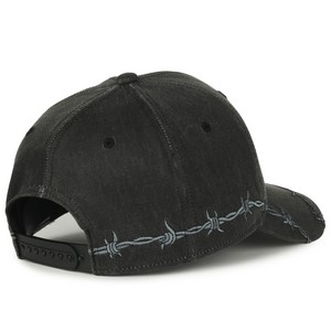 Barbed-Wire Embroidered Solid Back Hat