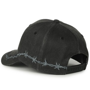 Barbed-Wire Embroidered Solid Back Hat