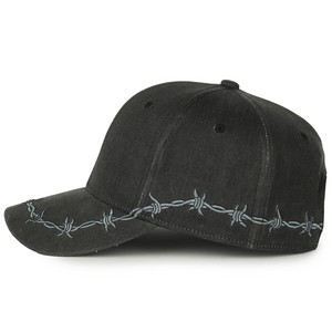 Barbed-Wire Embroidered Solid Back Hat