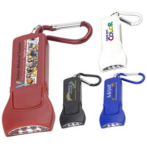 "Beamer" 4 LED Key holder Key light w/Carabiners Clip (Photo image Full Color)