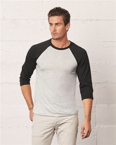 Bella+CanvasÂ® Unisex Three-Quarter Sleeve Baseball Tee