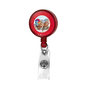 "Bellefontaine VL" Retractable Badge Reel & Badge Holder w/Rotating Alligator Clip (Full Color)