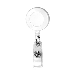 "Bellefontaine VL" Retractable Badge Reel & Badge Holder w/Rotating Alligator Clip (Full Color)